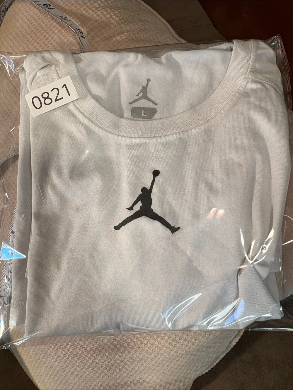 Jordan Men's Large White Dri-FIT Jumpman Athletic Performance T-Shirt